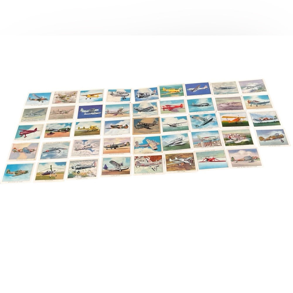 Vintage WWII Airplane Cigarette Cards Wings Modern Airplanes Series Aviation